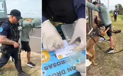 Controlaron colectivos con trabajadores de la cosecha de cítricos y secuestraron cocaína y marihuana