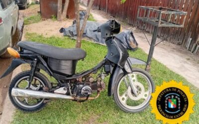 Hallaron en Chajarí una moto que había sido robada en Villa del Rosario